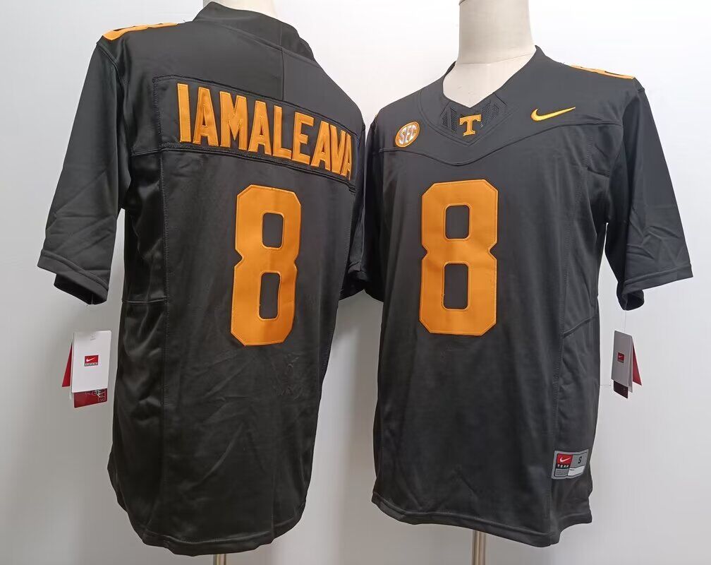 NCAA Men Tennessee Volunteers #8 Nico Iamaleava black Nike jersey->ncaa teams->NCAA Jersey